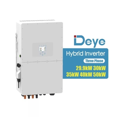 출력 전압 380V/400V 50KW 태양 에너지용 3단계 3/4 MPPT Deye 하이브리드 인버터