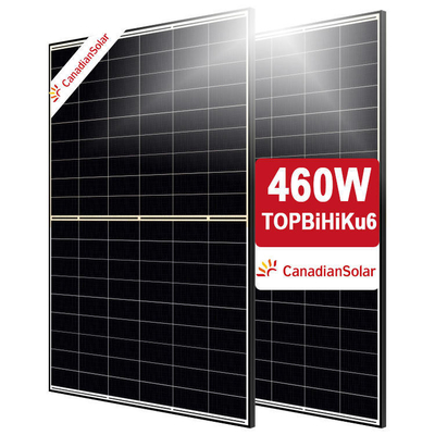 430-460W TOPBiHiKu6 CS6.1-54TB- 커넥터 T6 쌍면 쌍 유리 캐나다 태양광 PV 패널 태양 시스템