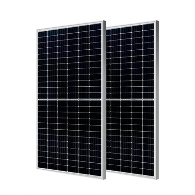 태양광 발전 시스템용 단 결정성 실리콘 양면 태양광 패널 132 셀 560W-580W