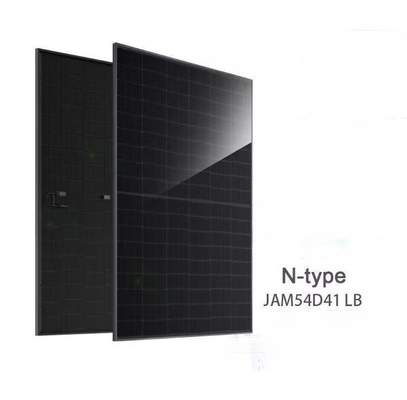 JA 태양 전지 패널 JAM54D41 LB 완전 검은색 N형 쌍면 태양 전지 모듈 450w